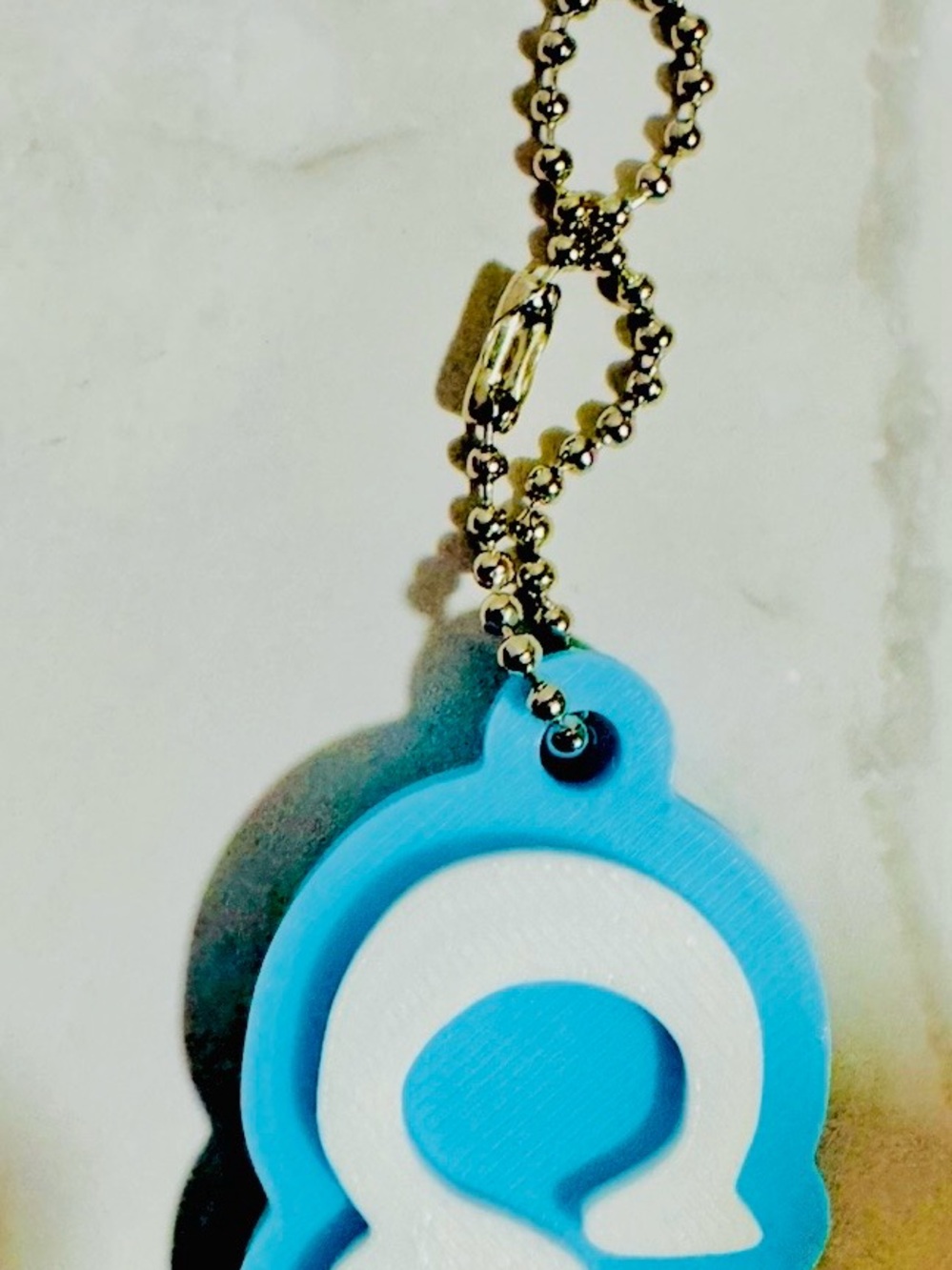 Coachie blue heart hangtag bag charm keychain (hand made unbranded) NEW - Picture 5 of 5
